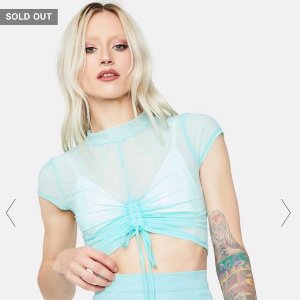 mint mesh crop 💚 dolls kill